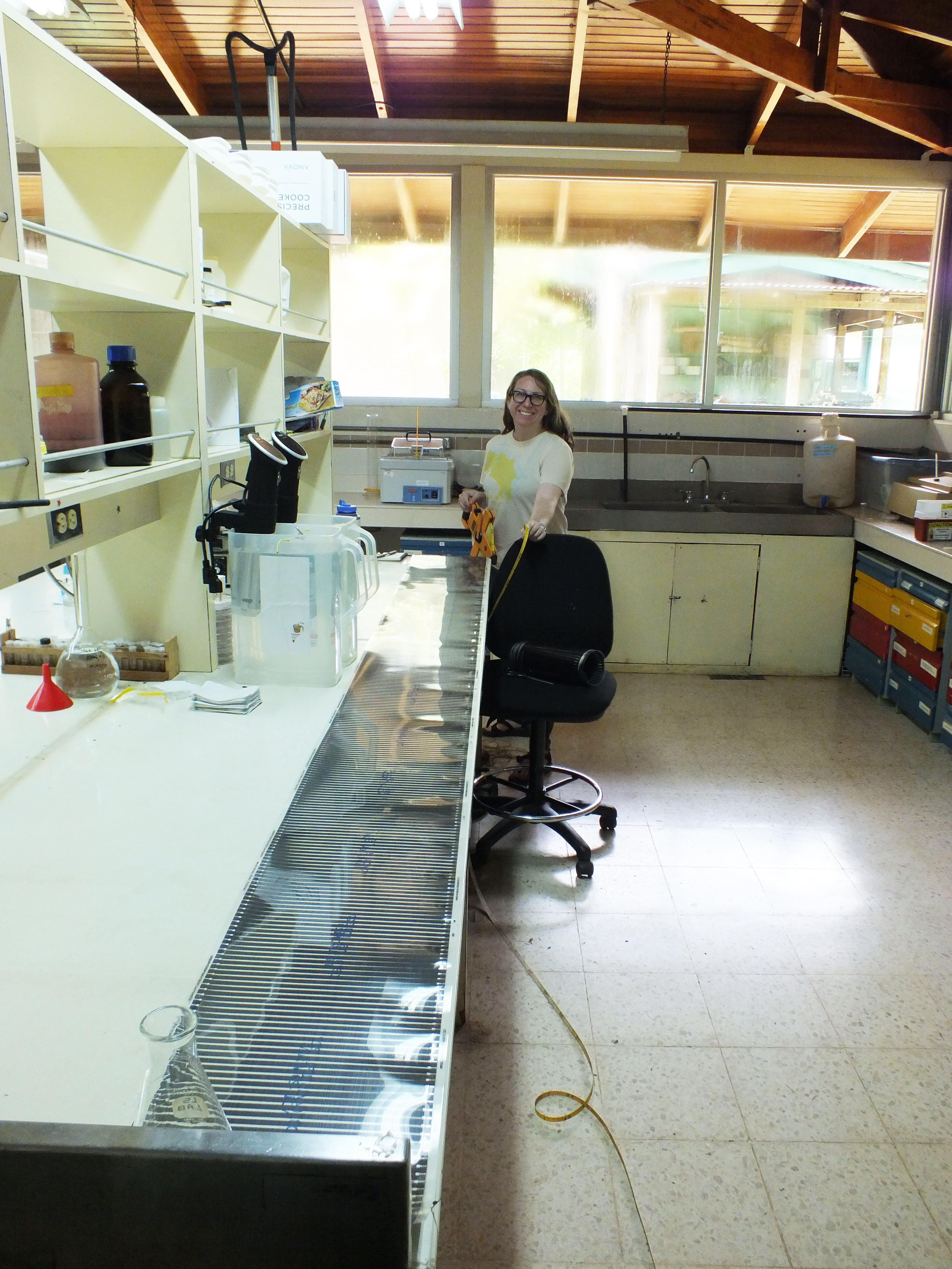 Erin building the heating component of the incubators